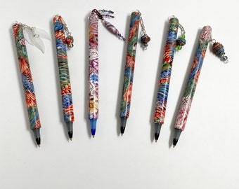 Polymer Clay Covered Bling Pens