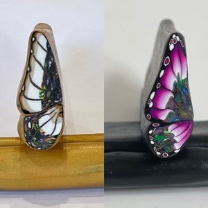Polymer Clay Butterfly Wings Canes, Raw Canes, Millefiori, Nail Art