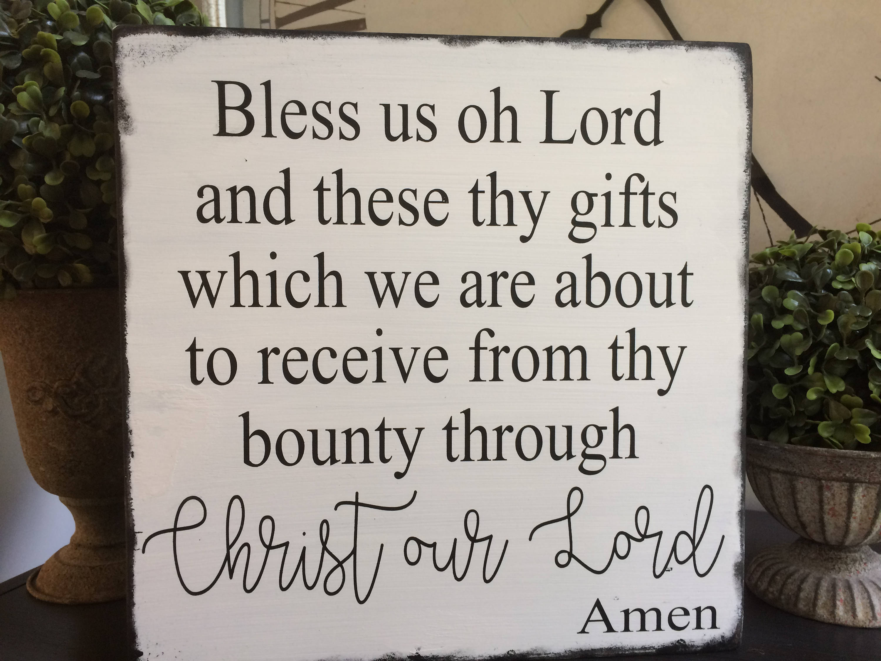 Bless Us Oh Lord and These Thy Gifts Which We Are About to Etsy