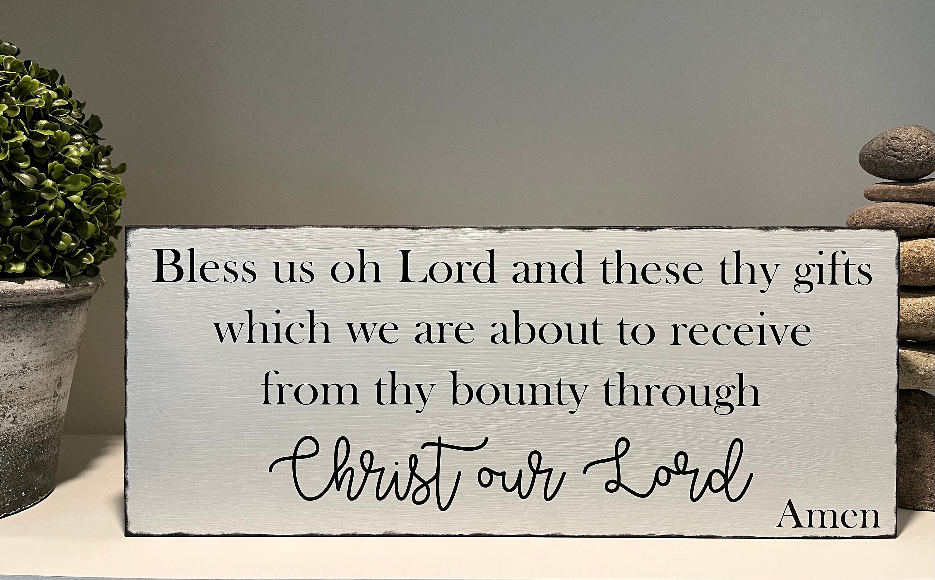 Bless Us Oh Lord and These Thy Gifts Which We Are About to Etsy