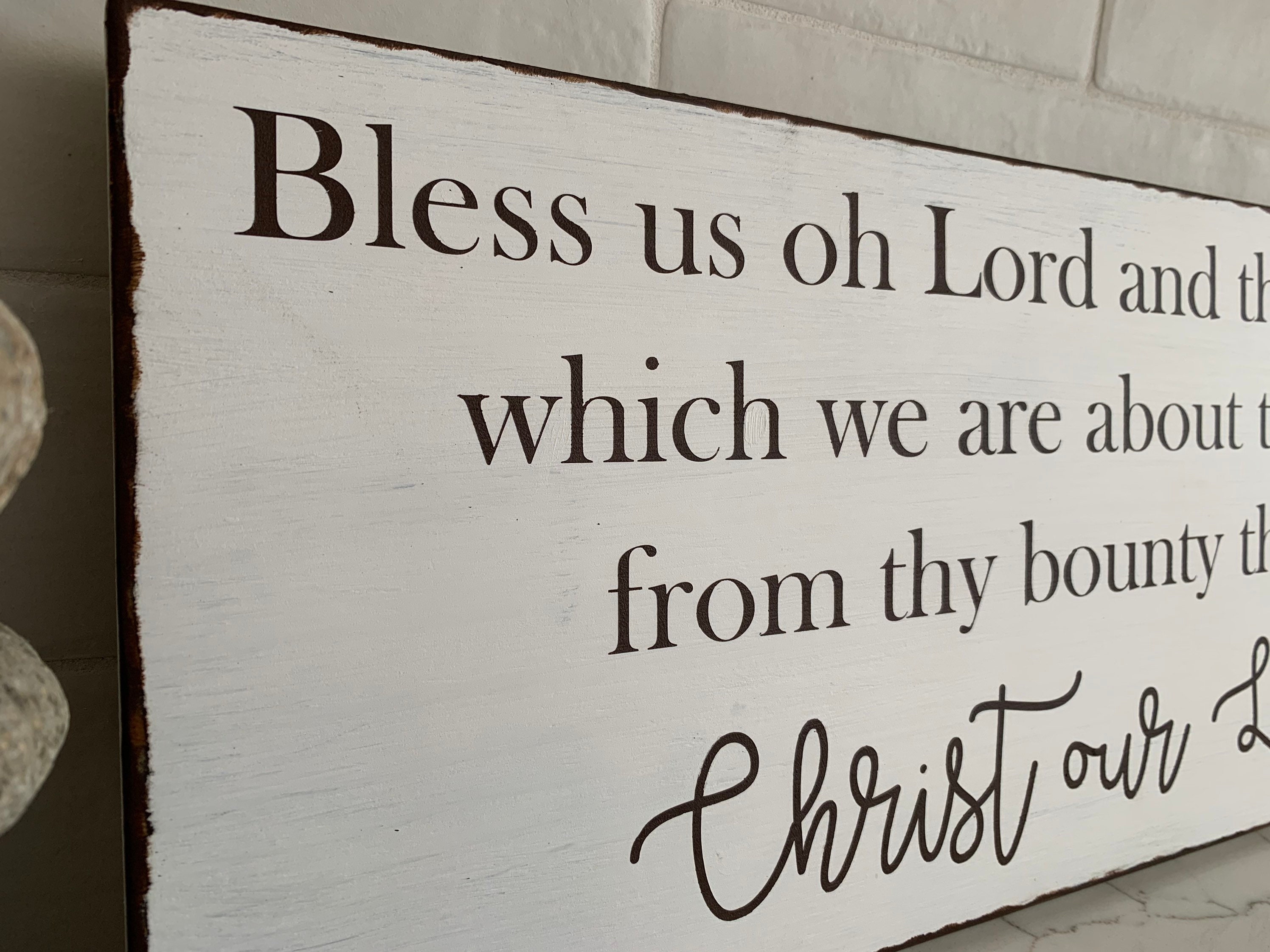 Bless Us Oh Lord and These Thy Gifts Which We Are About to Etsy