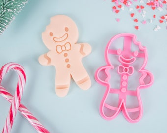 Gingerbread man cookie cutter - Christmas cookie cutter - Winter - With bite - Fondant cutter - 3D printed - 3D printed cookie cutter