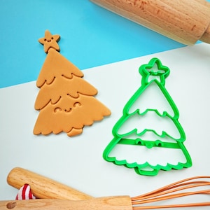 Cute Christmas tree cookie cutter 3D printed fondant cutter