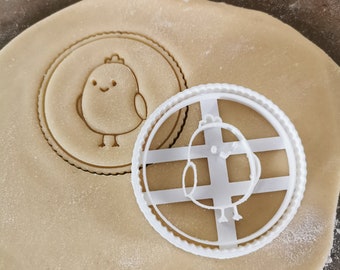 Tagliabiscotti a forma di pulcino: tagliabiscotti a forma di animali da fattoria, stampato in 3D, biscotti a forma di pollo