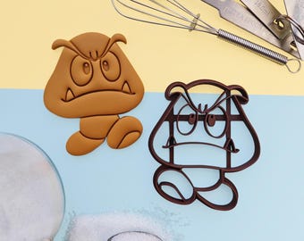 Goomba cookie cutter Nintendo gift for loved one, Mario birthday party
