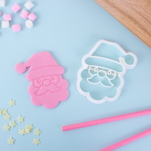 Santa Christmas cookie cutter 3D printed fondant cutter 3D printed cookie cutter