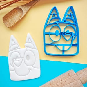Bluey und Bingo Ausstechform, 3d gedruckte Ausstechform, Bluey Geburtstagsparty