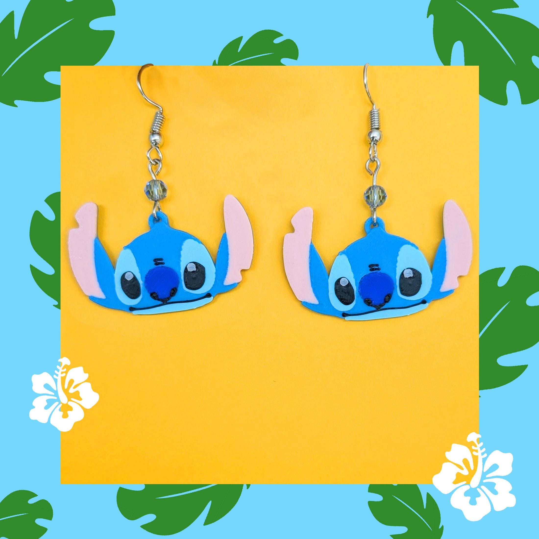 Lilo & Stitch Orecchino A Perno Con Stitch - Ufficiale Disney, Colore Argento