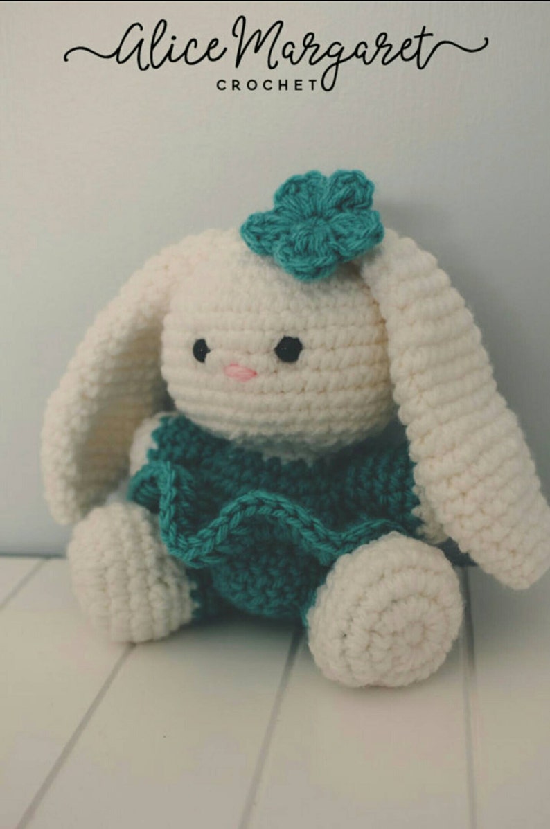 Amigurumi Crochet Easter Bunny Keepsake Colorful Bunny Easter Gift Stuffed Toy White Rabbit Holiday Rabbit Made To Order
