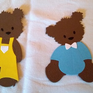 Set 2 orsetti fustellati - scrapbooking