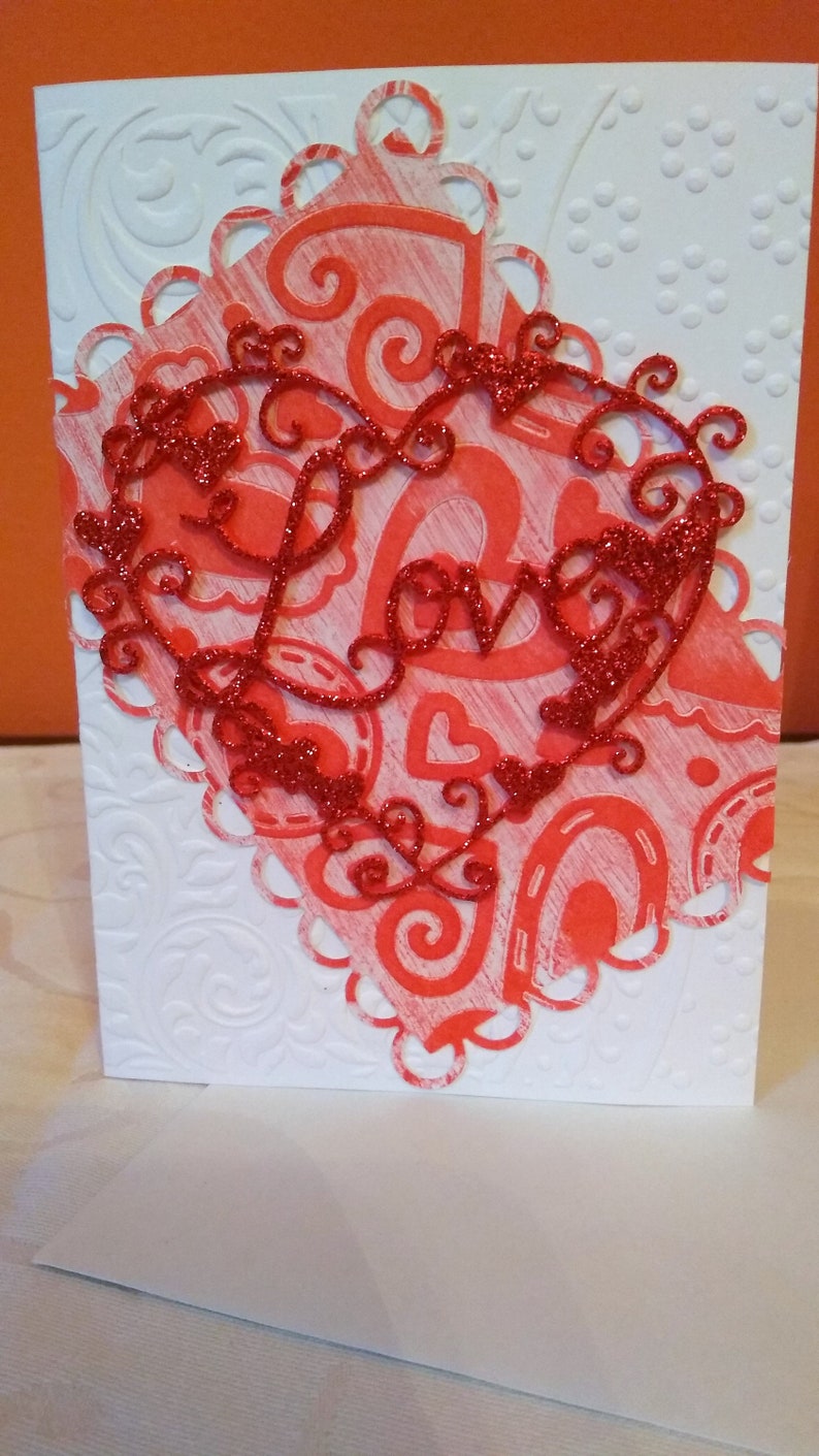 Card HEART Valentine/'s Day anniversary ticket