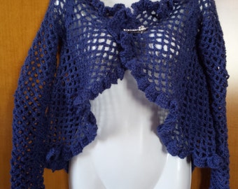 Jacket wheel in blue wool