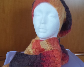 Basque + mittens + loop melange wool
