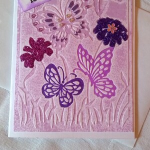 Carte de voeux  PAPILLONS- billet d'anniversaire