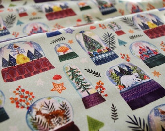 Snow Globes|  Dear Stella | Miriam Bos | Rebel Without A Claus | 100% Quilting Cotton