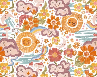 Dear Stella - Shine On from the Shine On Collection by Rae Ritchie - White - 100% - Quilter Weight Cotton