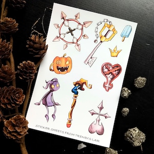 Key to Light, Clear Stickers, Paper Stickers, Matte Stickers, Kingdom Hearts Inspired
