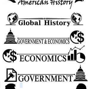 Custom Social Studies teacher name and subject door decal