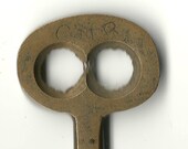 CNR Skeleton Key Genuine Brass Antique Vintage Canadian Railway Railroad Train Collector