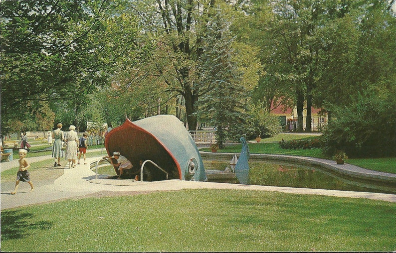 Storybook Gardens Postcard Willie Whale Fish Park London On Etsy