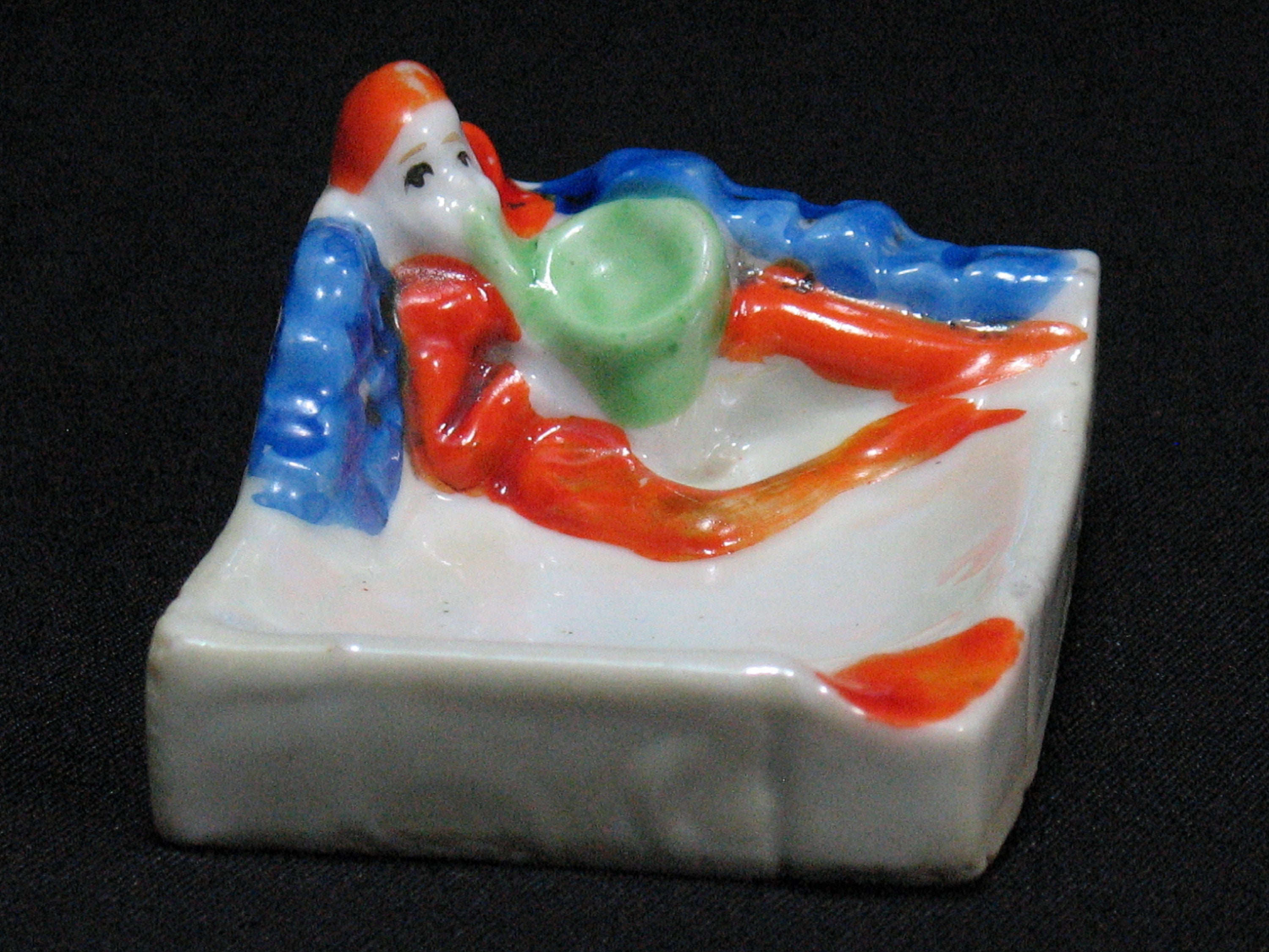 Vintage Porcelain Clown Jester Smoker Figural Ashtray Snuffer Etsy