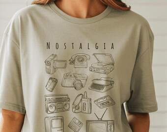 Nostalgia T-shirt, Retro Gift, Gift for Millennials, Gen-X Casual Wear, Comfort Colors 1717 Unisex Graphic Tee, 90s 2000s t-shirt