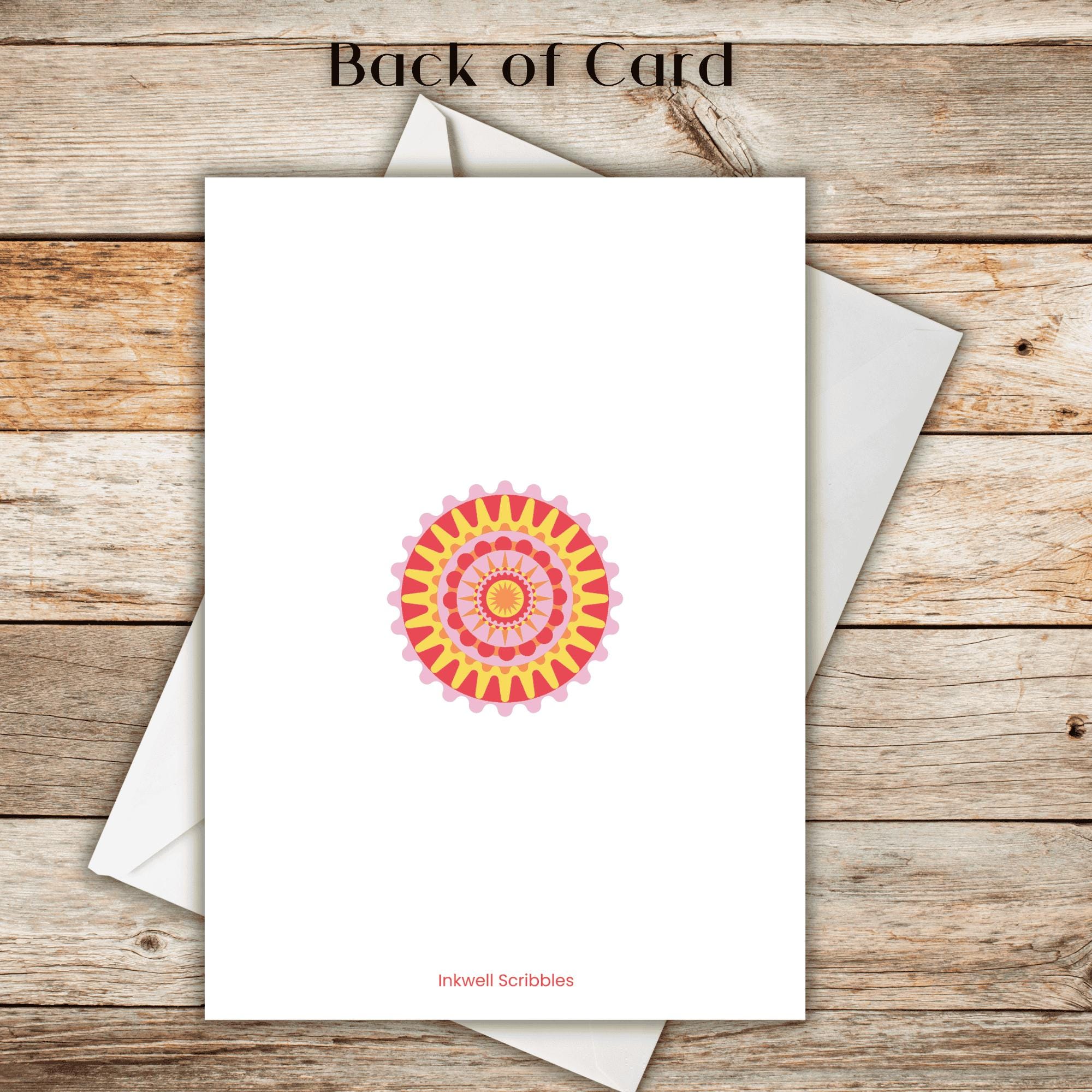 Printable Raki Card Raksha Bandhan Greeting Card (envelope Template Included), 5x7 Happy ...