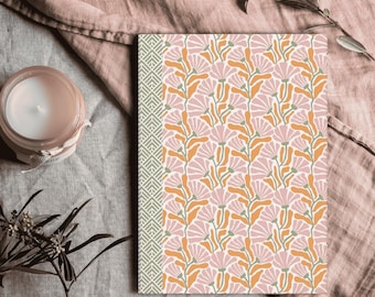 Groovy Flowers Journal Hardcover Notebook, Vintage Floral Design