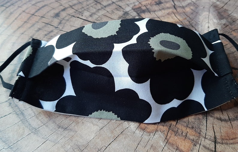 Washable Handmade Face mask with Marimekko fabric from Finland image 4