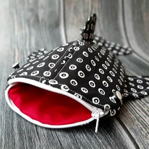 Whale shark pencil case / pouch, handmade, 100% cotton fabric