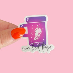 One Bed Trope Sticker: Waterproof Booktok Reader Decal