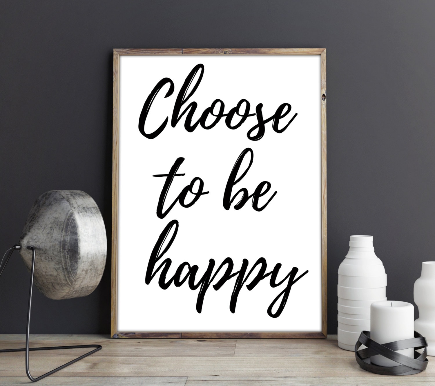Choose to Be Happy Digital Poster Art Calligraphic Print - Etsy
