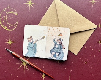 Fold Out Mum Queen Card, Vintage Princess Childrens Illustration, Blank Message Scroll
