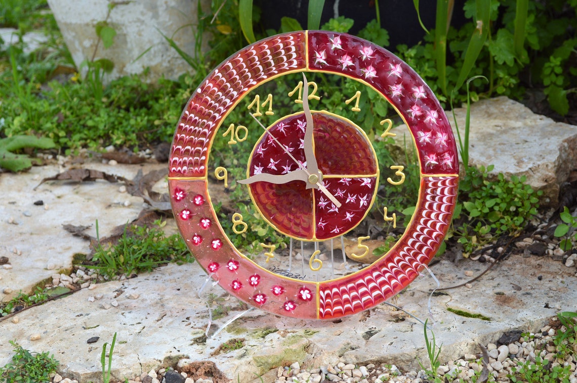 Stylish Pink Wall Clock for Girls Baby Girl Gift in Pink Etsy