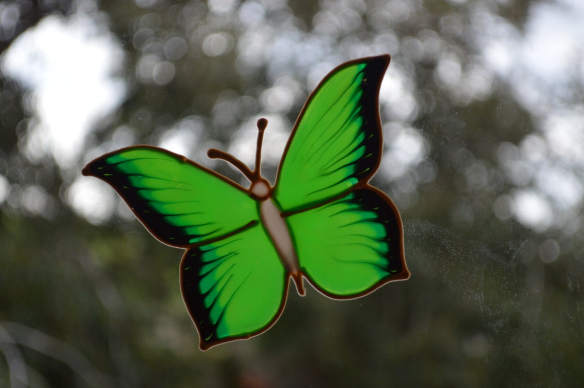 Butterfly Decor Butterfly Glass Door Decal Tile Decal Faux Etsy