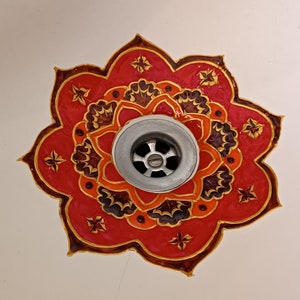 Sink mandala decal, bathroom art, bath sticker, self-adhesive sink sticker