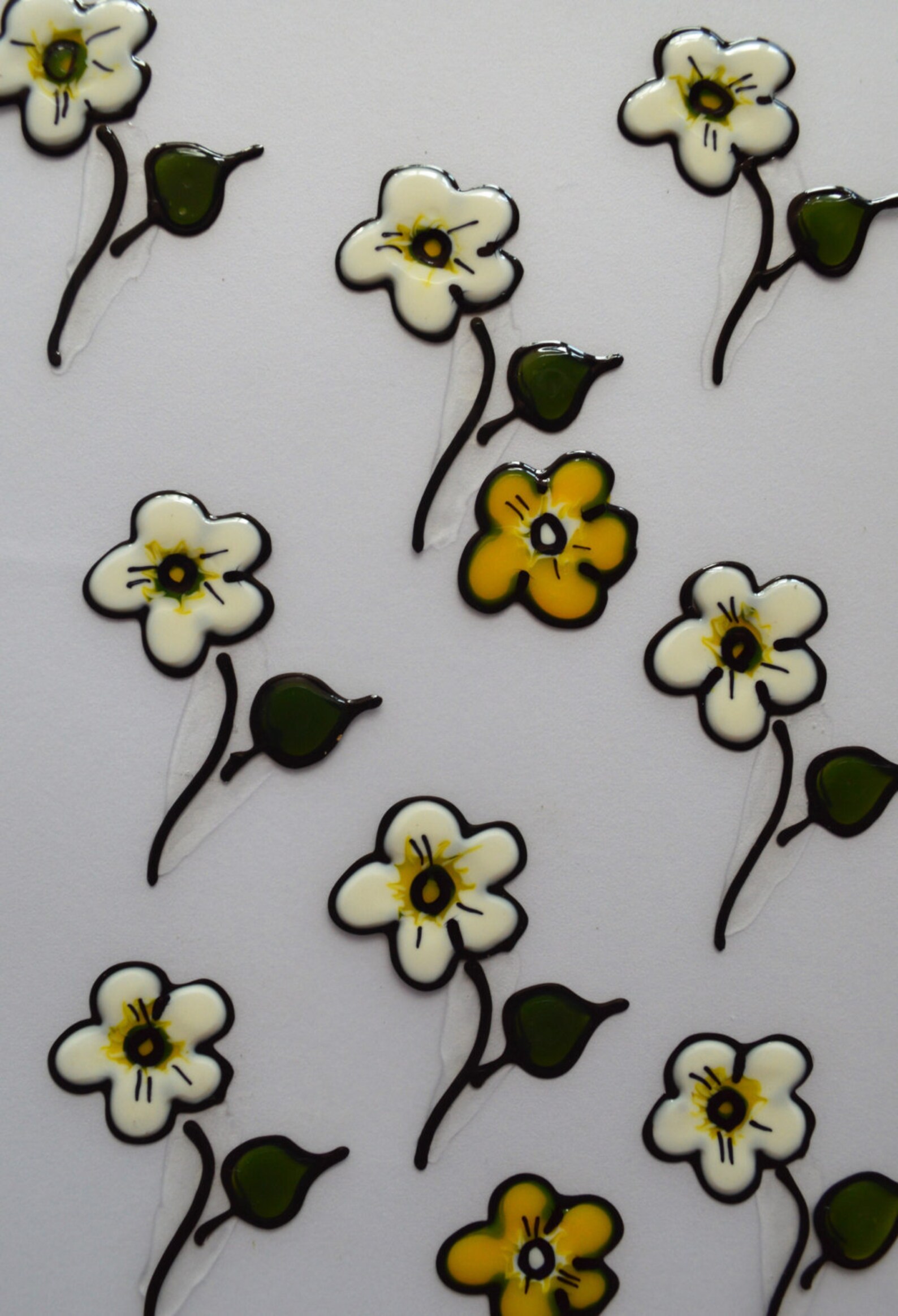 Scattered Flowers Window Decals Window Stickers Flowers in Etsy