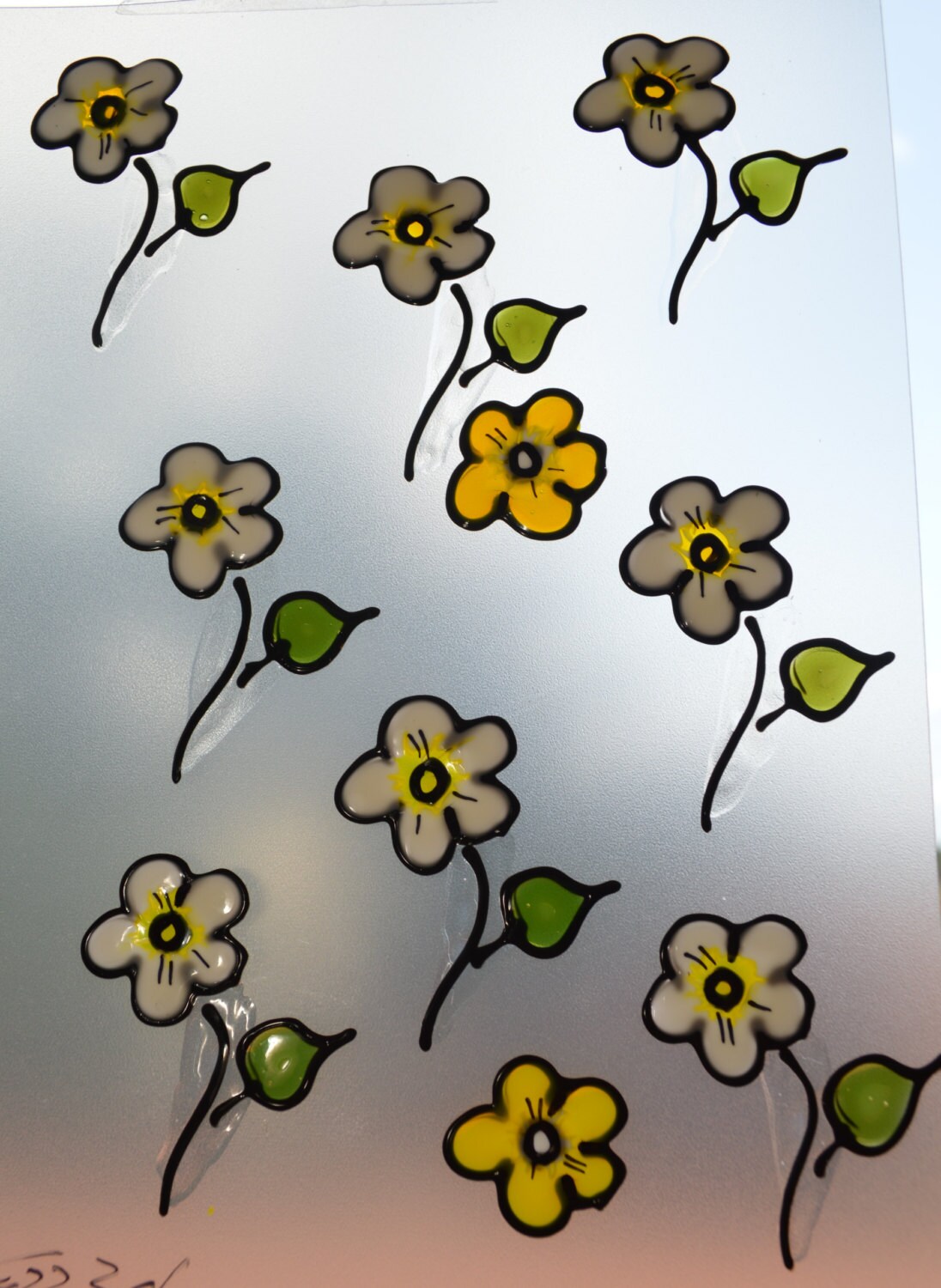 Scattered Flowers Window Decals Window stickers flowers in Etsy