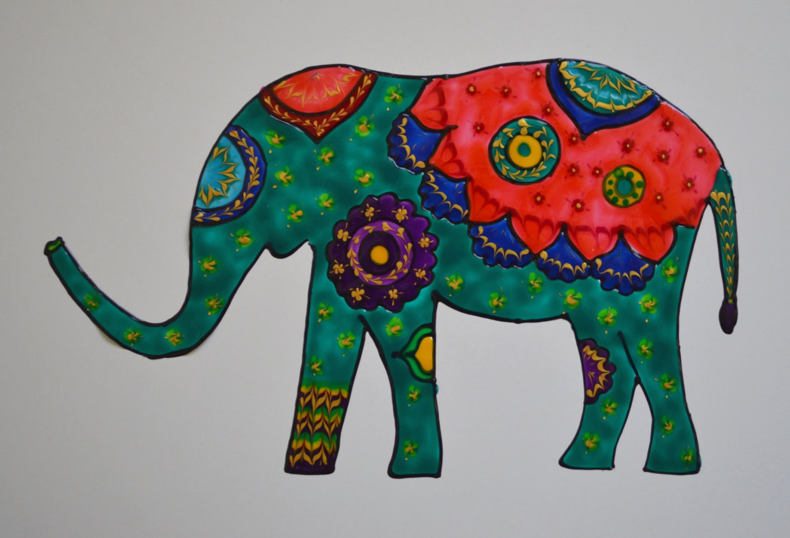 Elephant Mother and Child Window Decal Elephant Mandala in Etsy