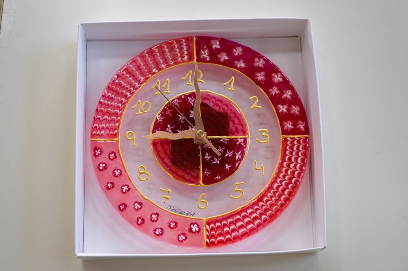 Stylish Pink Wall Clock for Girls Baby Girl Gift in Pink Etsy