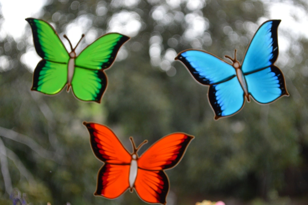 Butterfly Decor Butterfly Glass Door Decal Tile Decal Faux Etsy