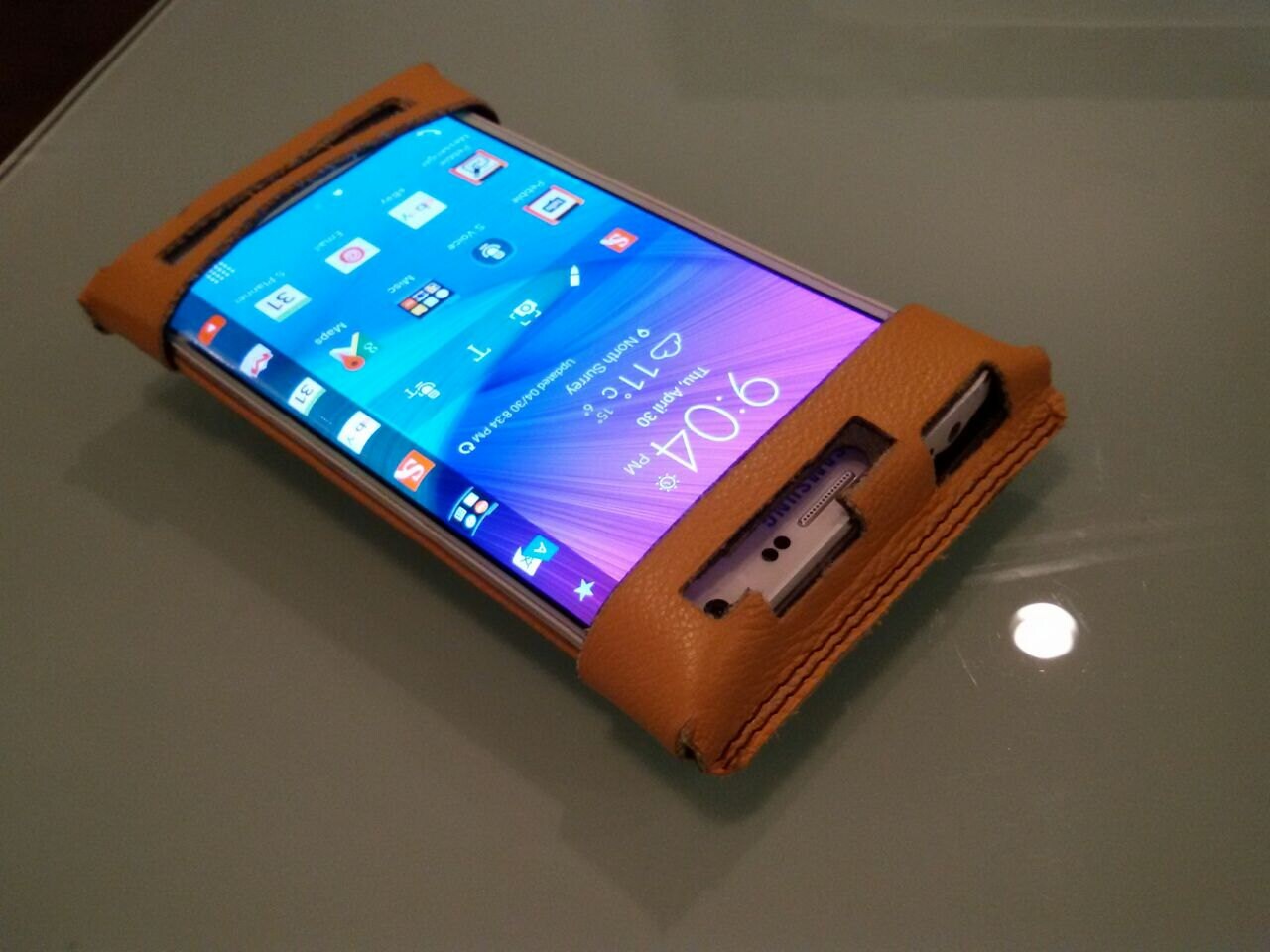 Handmade Leather Phone Case for Samsung Galaxy Note Edge and iPhone 6 ...