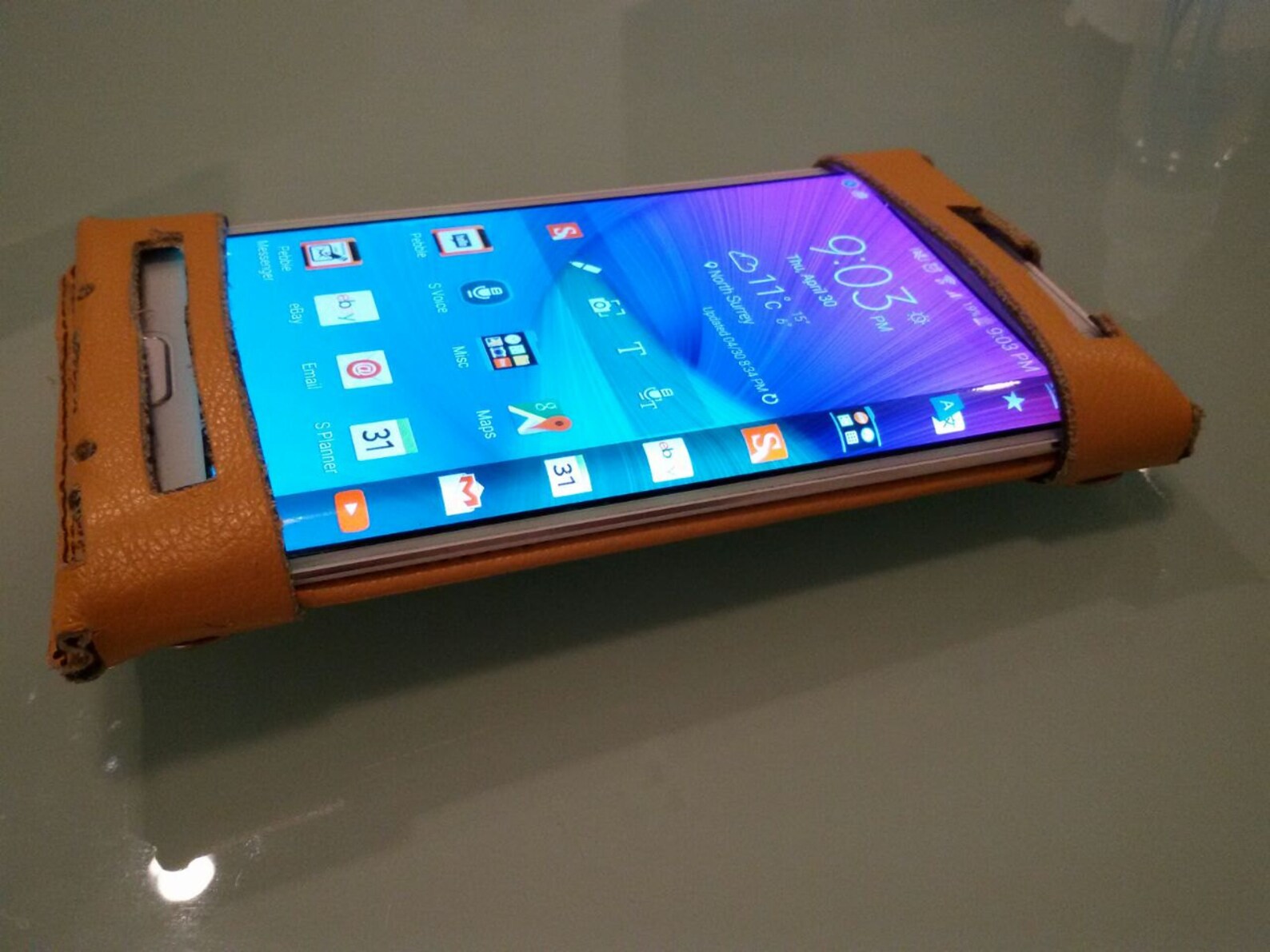 Handmade Leather Phone Case for Samsung Galaxy Note Edge and iPhone 6 ...