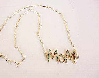 To my mom necklace, Mother gift, Minimalist jewelry, Mothers day necklace, Neckalce for mom, Mommy necklace