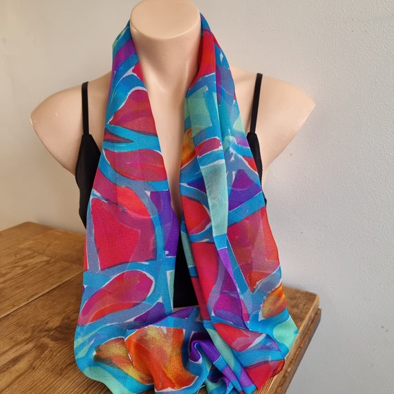 Vintage 80s 90s Picasso Scarf, Long Picasso Scarf… - image 6
