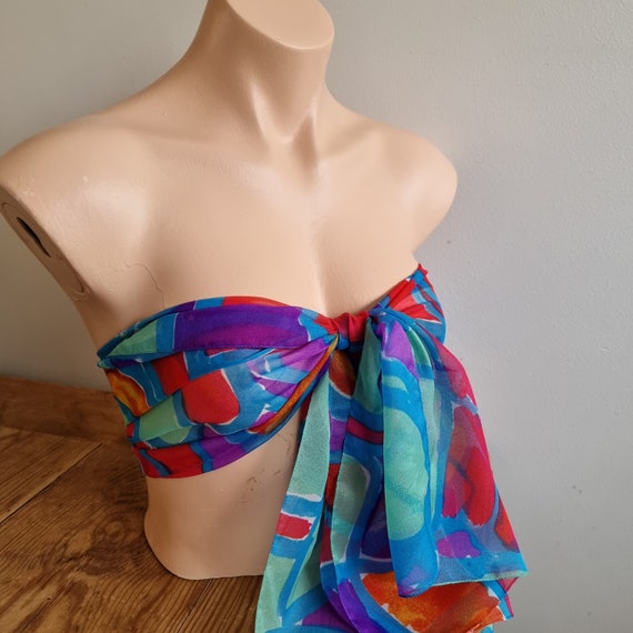 Vintage 80s 90s Picasso Scarf, Long Picasso Scarf… - image 3
