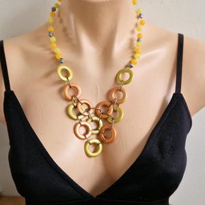 Colar Bib Retro Vintage: Joia com Anel Geométrico – Estilo Festival de Verão – A Árvore de Groselha