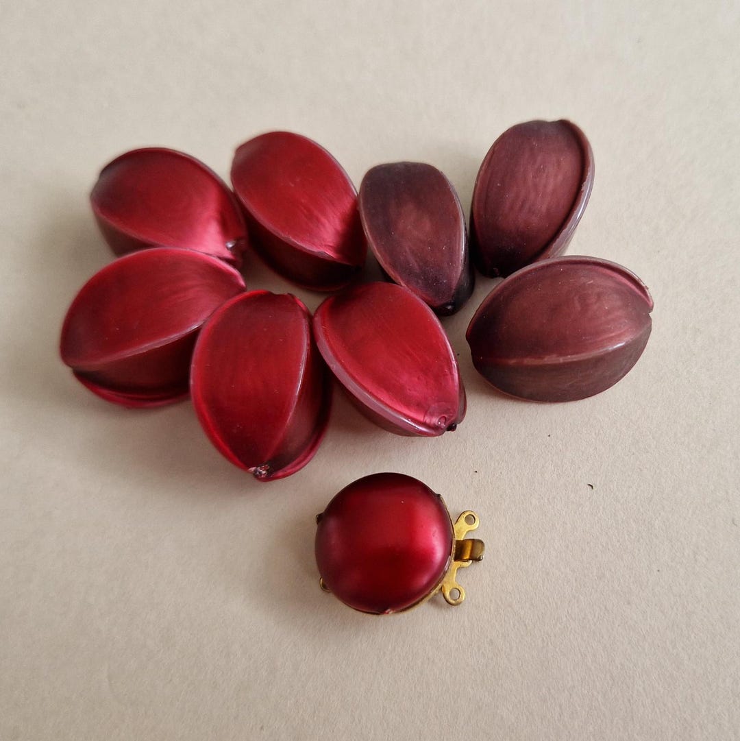 M/ Aventurina Roja 7x12mm Cuentas Ovaladas De Doble Cono Plano