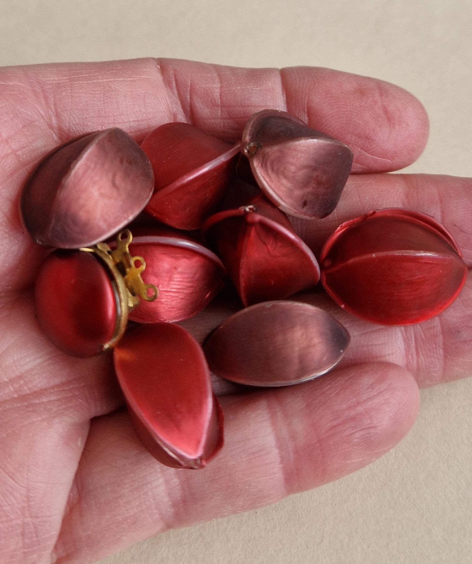 M/ Aventurina Roja 7x12mm Cuentas Ovaladas De Doble Cono Plano