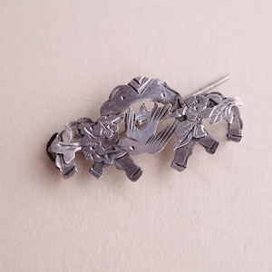 Antique Edwardian Silver Sweetheart Brooch, Fully Hallmarked, Antique Silver Sweetheart Brooch JRE Birmingham 1919
